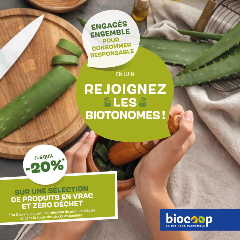 Juin : mois de la consommation responsable chez Biocoop ! Juin : mois de la consommation responsable chez Biocoop !